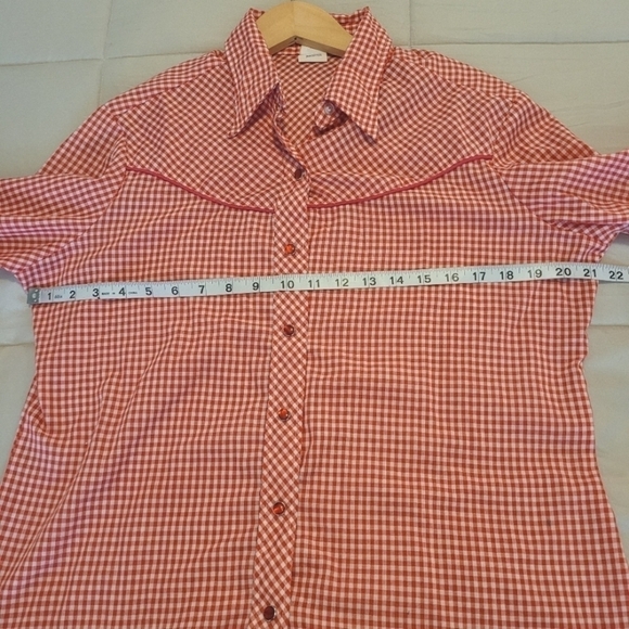 Vintage 1970's Maverick Western Plaid Snap Front Shirt  Snaps - Picture 6 of 12